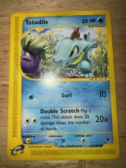 Pokemon Totodile 134/165 Expedition Base Set Regular LP/NM Common Vintage Card - Image 1