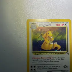 Pokemon TCG Dragonite Fossil Holo Unlimited Rare Card 4/62 LP Vintage - Image 3