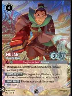 Disney Lorcana Challenge Bologna/ Milwaukee Mulan Foil Promo Card 7/C2 EN 8 FOIL - Image 1