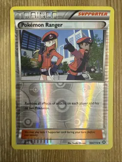 Pokemon TCG Cards Pokemon Ranger 104/114 Steam Siege Reverse Holo NM - Image 1