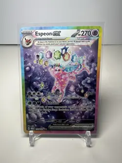 Espeon ex 155/131 Sv: Prismatic Evolutions Holo Pokemon Card Full Art Psychic - Image 1