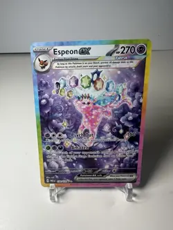 Espeon ex 155/131 Sv: Prismatic Evolutions Holo Pokemon Card Full Art Psychic - Image 3