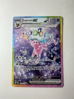 Espeon ex 155/131 Sv: Prismatic Evolutions Holo Pokemon Card Full Art Psychic - Image 5