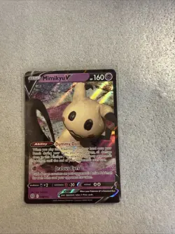 Pokemon Mimikyu v TCG Holo Ultra Rare Card Brilliant Stars 068/172 - Image 1