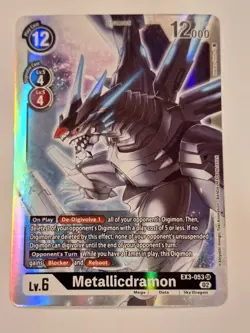 Metallicdramon EX3-053 SR Draconic Roar Digimon Holo / Foil Card Nice! - Image 1