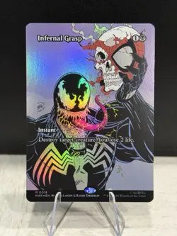 MTG: Spider-Man - Infernal Grasp (Borderless) Eternal-Legal Foil M 0018 - Image 1