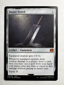 Buster Sword 255 - MTG Final Fantasy - Mythic Rare Equipment +3/+2 FF7 FFVII - Image 1