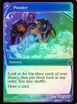 MTG Ponder Foil Future Sight Frame mtg blue Commander staple Magic the Gathering - Image 1
