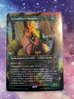 MTG Modern Horizons 3 (MH3) Rare FOIL Springheart Nantuko (Borderless) 341 NM - Image 1