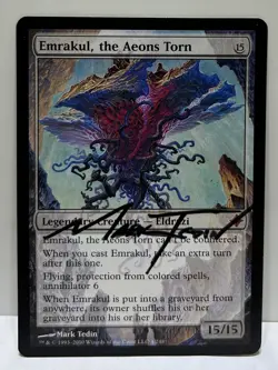 MTG - Emrakul, the Aeons Torn - Foil Rise of the Eldrazi Signed Mark Tedin - Image 1