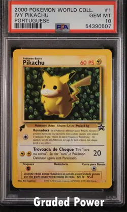 Promo Ivy Pikachu PORTUGUESE PSA 10 World Collection Promo #1 Pokemon - Image 1