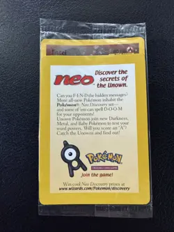 Entei Reverse Holo Pokemon Neo Discovery Black Star Movie Promo Sealed - Image 1