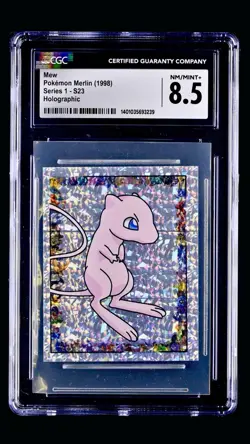 Pokemon 1998 Topps Merlin Series 1 Holographic Mew 151 S23 CGC 8.5 LOW POP - Image 1