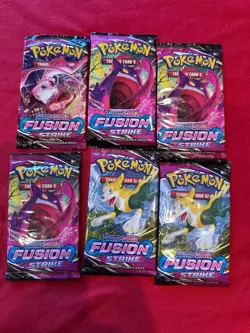Pokemon FUSION STRIKE SIX (6) pack lot NEW SEALED - Image 1