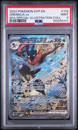 2024 POKEMON SVP EN-SV BLACK STAR PROMO #132 GRENINJA EX SFA PSA 9 - Image 1