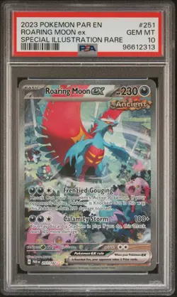 Pokemon PAR EN Roaring Moon ex Special Illustration Rare SIR 251/182 PSA 10 GEM - Image 1