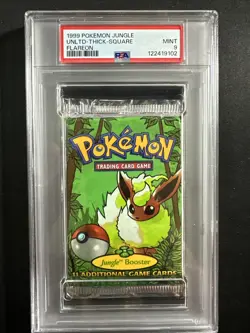 1999 Pokemon Jungle Foil Booster Pack PSA 9 FLAREON Sealed WOCT Mint UNLTD - Image 1