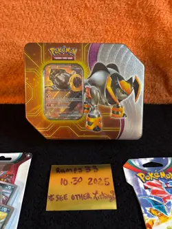 Pokemon Paradox Destinies Tin - Iron Boulder EX + Sealed Lot - Image 2