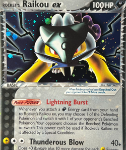 Rocket's Raikou ex 108/107 Pokemon Ex Deoxys -Secret Rare Holo- NM - Image 2