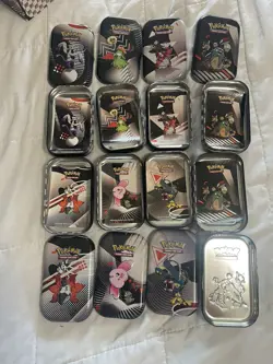 Unova Mini Tins of 8 Display Box 🔥EMPTY🔥Pokemon Black Bolt White Flare - Image 1