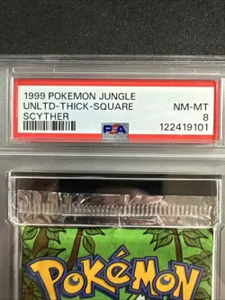 1999 Pokemon Jungle Foil Booster Pack PSA 8 Scyther Sealed WOCT NM-MT Unlimited - Image 3