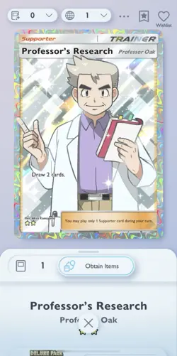 EN Professor’s Research Professor Oak Pokemon TCG Pocket 373/353 Deluxe Pack EX - Image 2