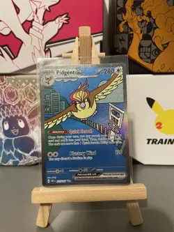 Pokemon TCG Obsidian Flames Pidgeot EX 225/197 SV03 Sir, NM/M Condition - Image 1
