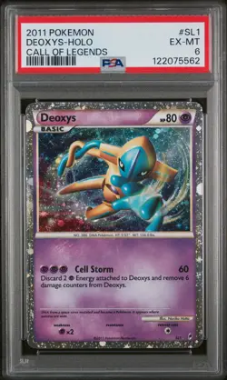 2011 POKEMON CALL OF LEGENDS #SL1 DEOXYS-HOLO PSA 6 - Image 1
