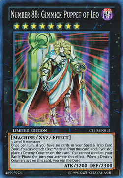 YUGIOH NUMBER 88: GIMMICK PUPPET OF LEO SUPER RARE CT10-EN013 NEAR MINT - Image 1