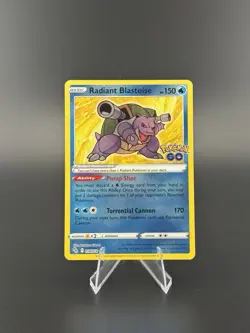 💥 Pokemon TCG Radiant Blastoise Holo Card Pokemon Go 018/078 2022 - Image 1