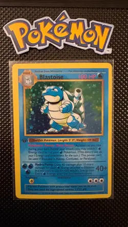 Blastoise Pokemon - 1st Edition shadowless - 1999 Base Set - English - Artcard - Image 1