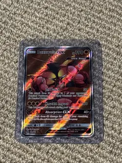 Pokemon TCG Buzzwole GX Holo Secret Rare Card Crimson 104/111 - Image 1