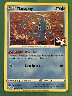 Pokemon Card - Manaphy - HOLO Prize Pack Series (041/172) Brilliant Stars NM - Image 1