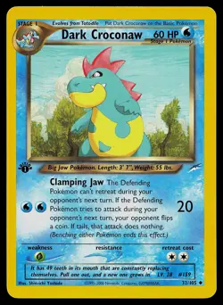 Pokemon Card - Dark Croconaw Neo Destiny 32/105 Uncommon 1st Edition - Image 1