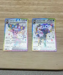 Umbreon & Espeon ex Svp175 & 176 Scarlet & Violet Promo Cards Holo Prismatic - Image 2