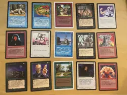 Lot Of 15 Vintage MTG Cards Unlimited Antiquities Legends Arabian Nights Dark - Image 1