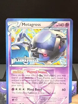 Pokemon Card Metagross BW75 Plasma Freeze Prerelease Promo Light Play - Image 2