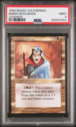 BORIS DEVILBOON Legends Rare Reserved List PSA 9 Vintage MTG EDH [Nostalgium] - Image 1