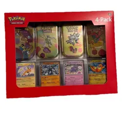 Pokemon TCG: Scarlet & Violet 151 Mini Tins 4 Pack SAMS CLUB SEALED IN HAND NEW - Image 1