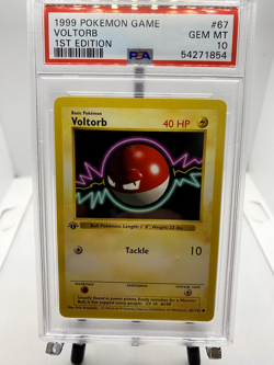 1999 Pokemon Game Voltorb 1st Edition PSA 10! - Image 1