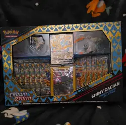 Damaged Pokemon TCG Crown Zenith Shiny Zacian Premium Figure Collection Box 2023 - Image 2