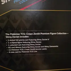 Damaged Pokemon TCG Crown Zenith Shiny Zacian Premium Figure Collection Box 2023 - Image 4