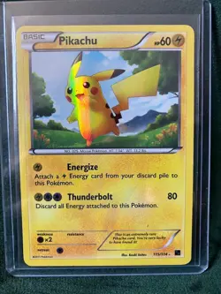 Pikachu 115/114 Black & White Holo Pokemon TCG Secret Rare - Image 1