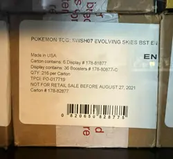 Pokemon - Evolving Skies Booster Box Case - 6x Booster Boxes - Image 1