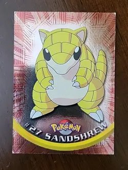 Pokemon - Sandshrew #27 Holo Foil - Topps TV Animation Blue Logo MP - Image 1