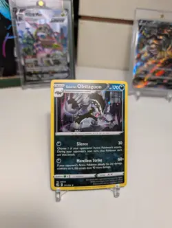 Galarian Obstagoon Cosmos Holo Rare - 161/264 - Fusion Strike Pokemon 2021 LP - Image 1