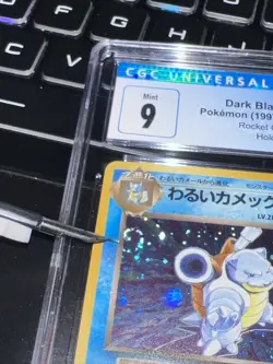 1997 Pokemon Japanese Rocket Gang Dark Blastoise Holo #9 CGC 9 WITH SWIRL 🌀 - Image 3