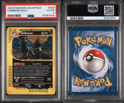 2003 Pokemon Umbreon Aquapolis Holo Rare Italian #H29 PSA 4 VG-EX WOTC ITALIAN - Image 3
