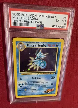 2000 Pokemon Gym Heroes Misty's Seadra 9/132 ,Holo-prerelease PSA 6, EX-MT. - Image 2