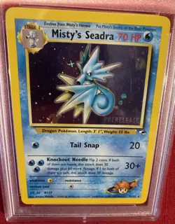 2000 Pokemon Gym Heroes Misty's Seadra 9/132 ,Holo-prerelease PSA 6, EX-MT. - Image 3